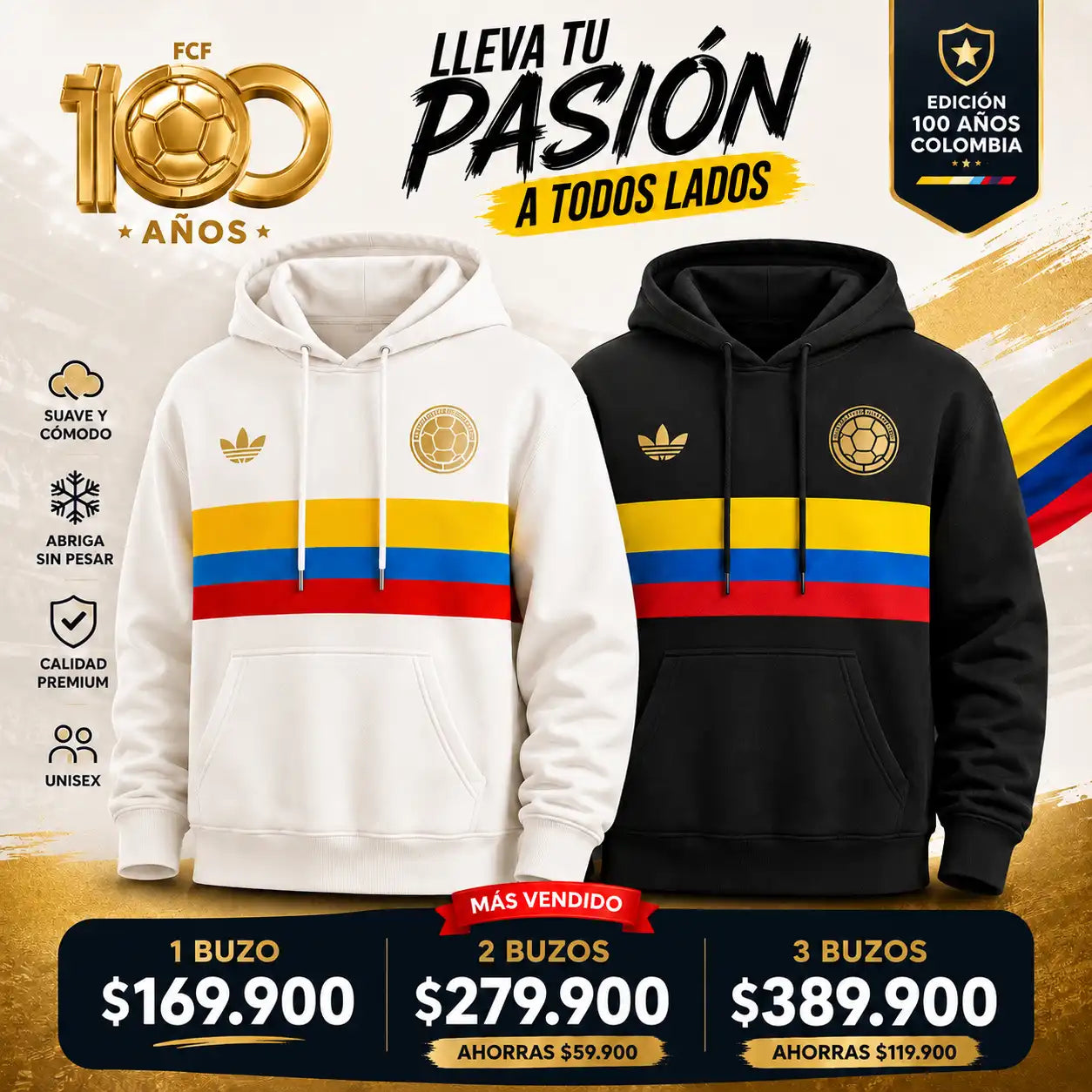 Buzo Seleccion Colombia Edicion Especial 100 Años