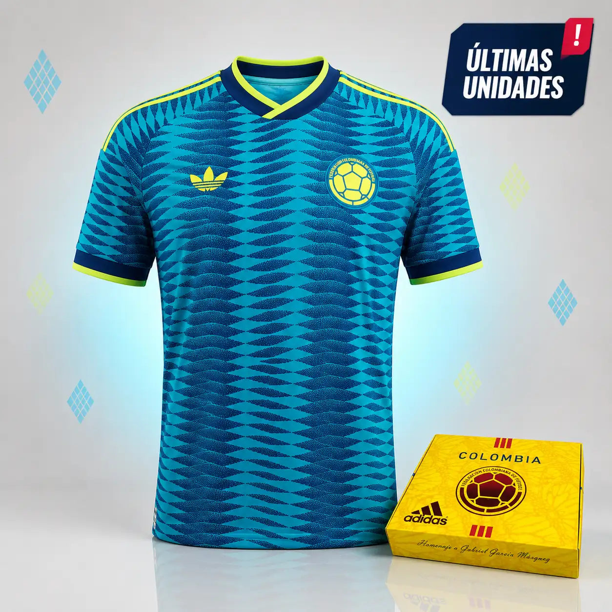 Camiseta Colombia 2026 Versión Jugador Visitante Azul