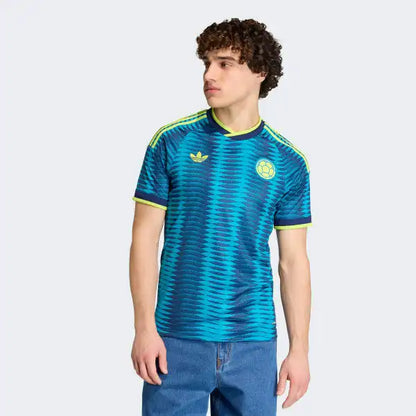 Camiseta Colombia 2026 Versión Jugador Visitante Azul